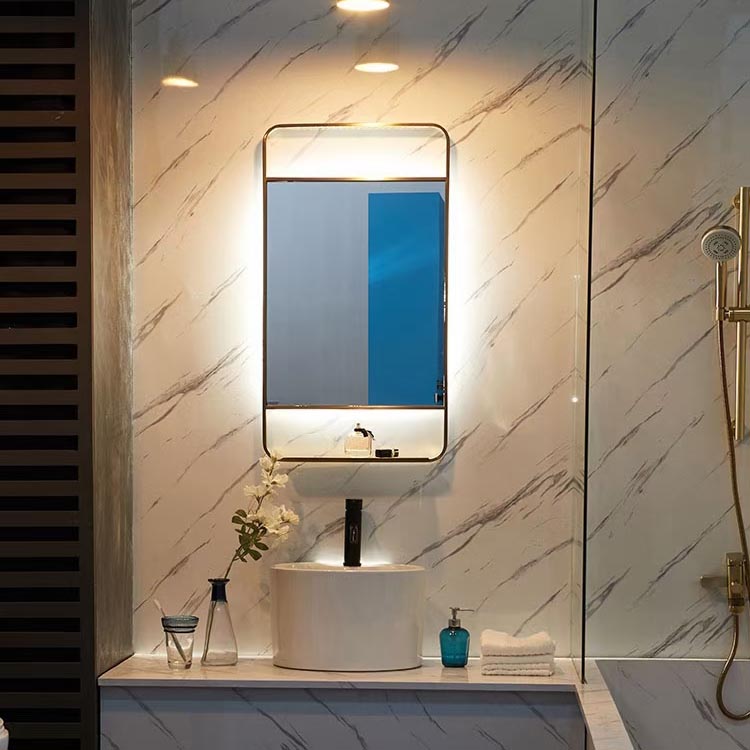 Decorazione domestica: specchio da bagno, touch screen, specchio da bagno intelligente a LED con luce